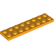 Lego destička 2x8, světle oranžová (6133817)